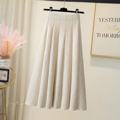 Damen Midirock Weit Geschnitten Eveloria