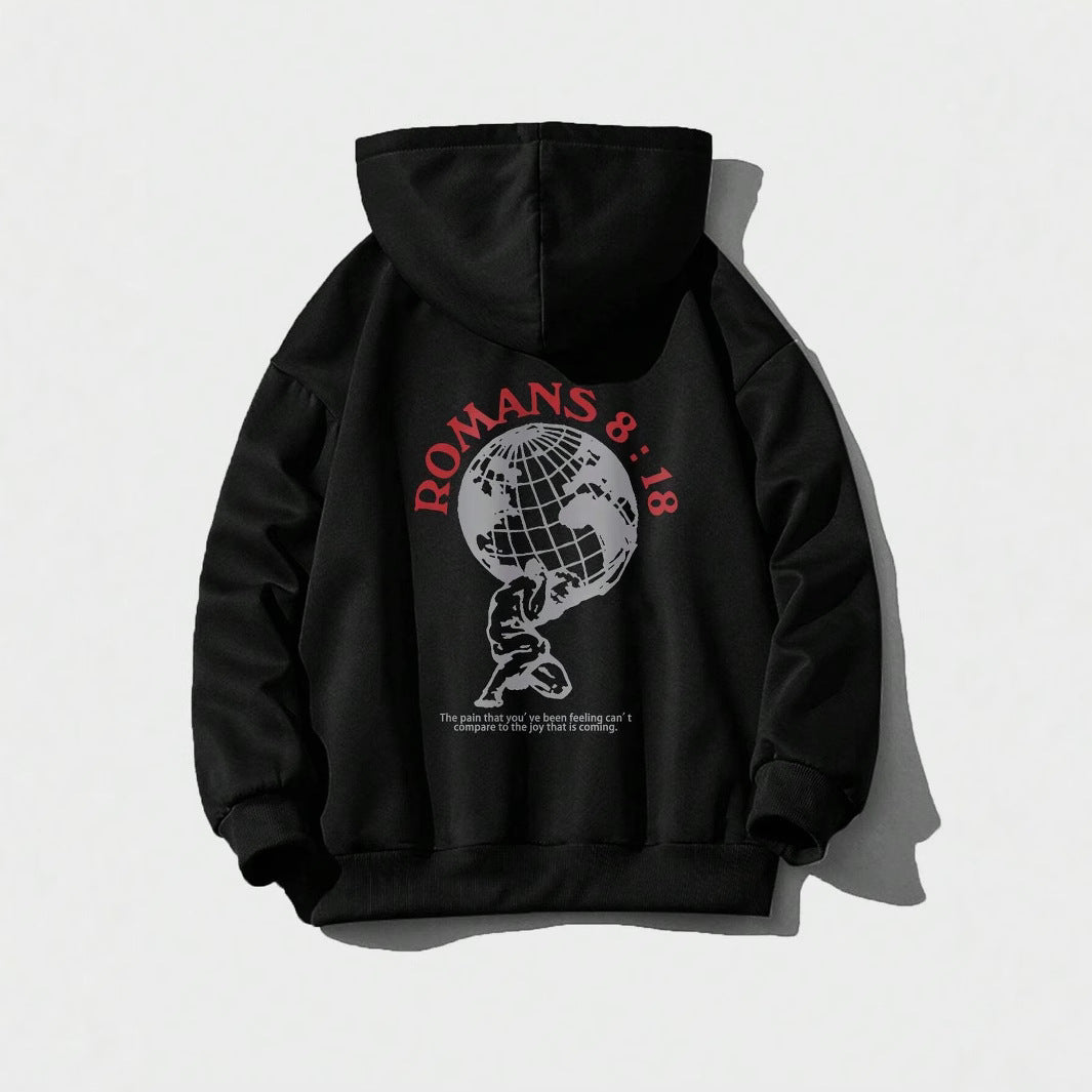 Damen Kapuzenpullover Weltmotiv Druck Eveloria