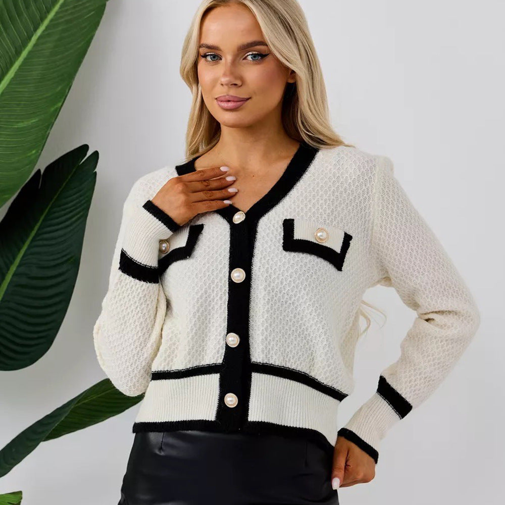 Damen Strickjacke mit Taschen und Knöpfen Eveloria - Eveloria