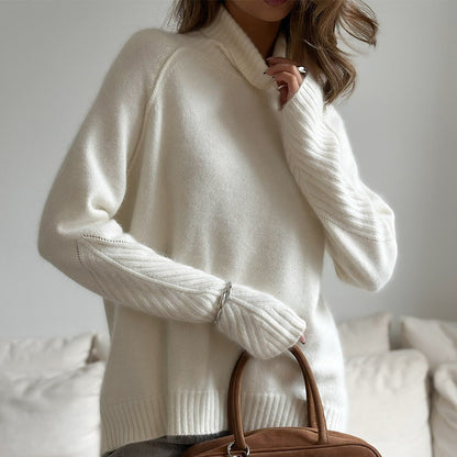 Damen Fleece-Pullover Weich Kuschelig Grau Eveloria