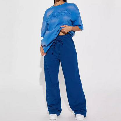 Damen Sweatpants Weite Passform Elastischer Bund Eveloria