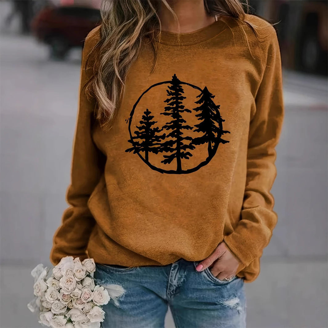 Damen Sweatshirt Cool Naturmotiv Lässiger Schnitt