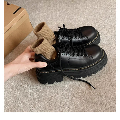 Damen Chunky Schnürschuhe Rutschfest Stilvoll Eveloria
