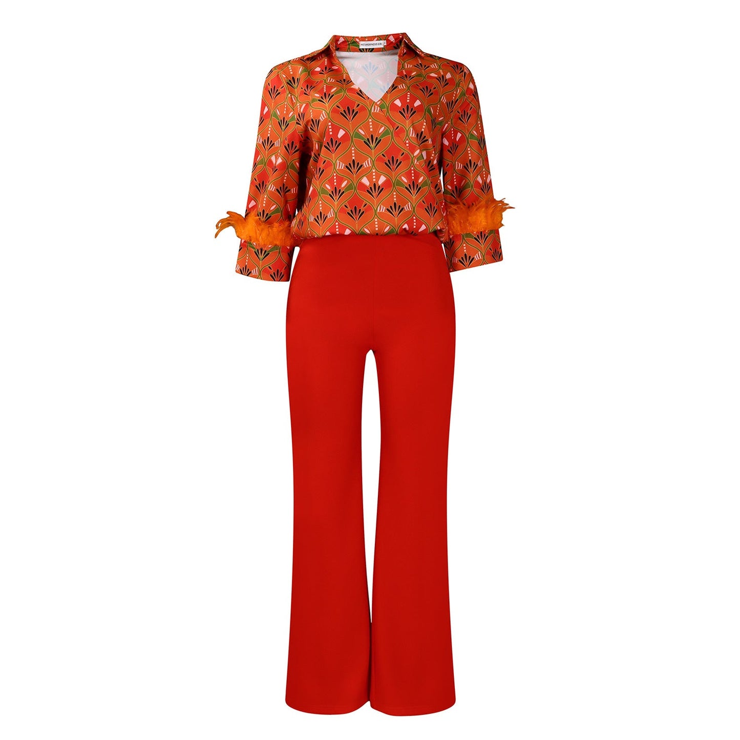 Damen Ensemble Floralmuster Elegant