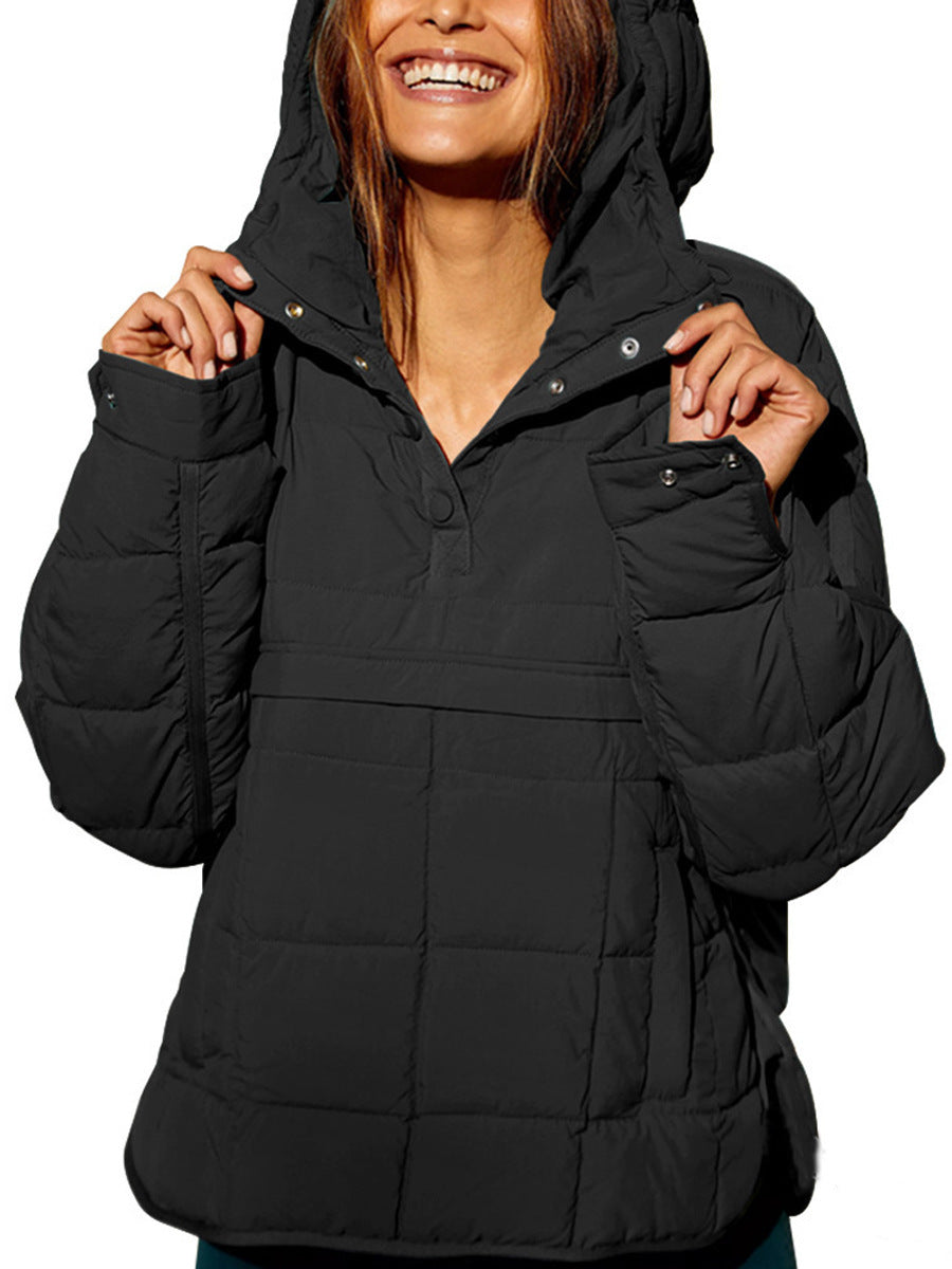 Damen Steppjacke Übergröße mit Kapuze Eveloria