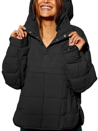 Damen Steppjacke Übergröße mit Kapuze Eveloria