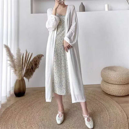 Damen Maxikleid Leichtes Kimono-Overlay Eveloria