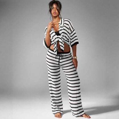 Damen Zweiteiler-Set Offene Ärmel Weites Design