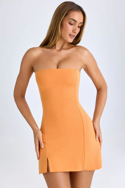 Damen Minikleid Figurumspielend Slim Fit Seitenschlitz