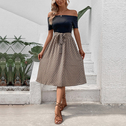 Damen Wickelkleid Tailliert A-Linie Eveloria - Eveloria