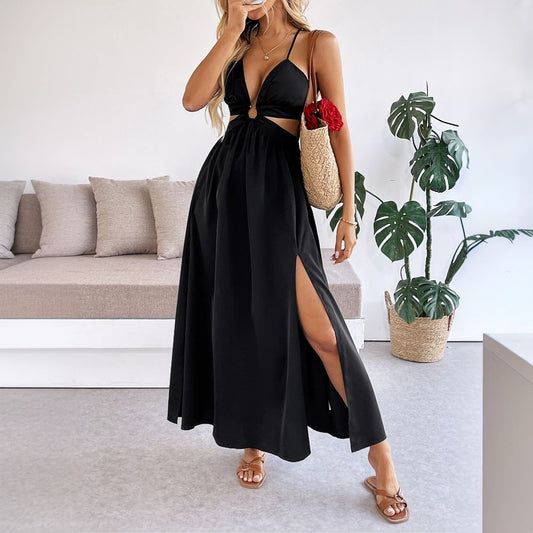 Damen Maxikleid Abnehmbare Träger Cut-Out-Details Eveloria - Eveloria