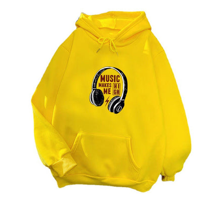Damen Kapuzenpullover Musik-Design Eveloria