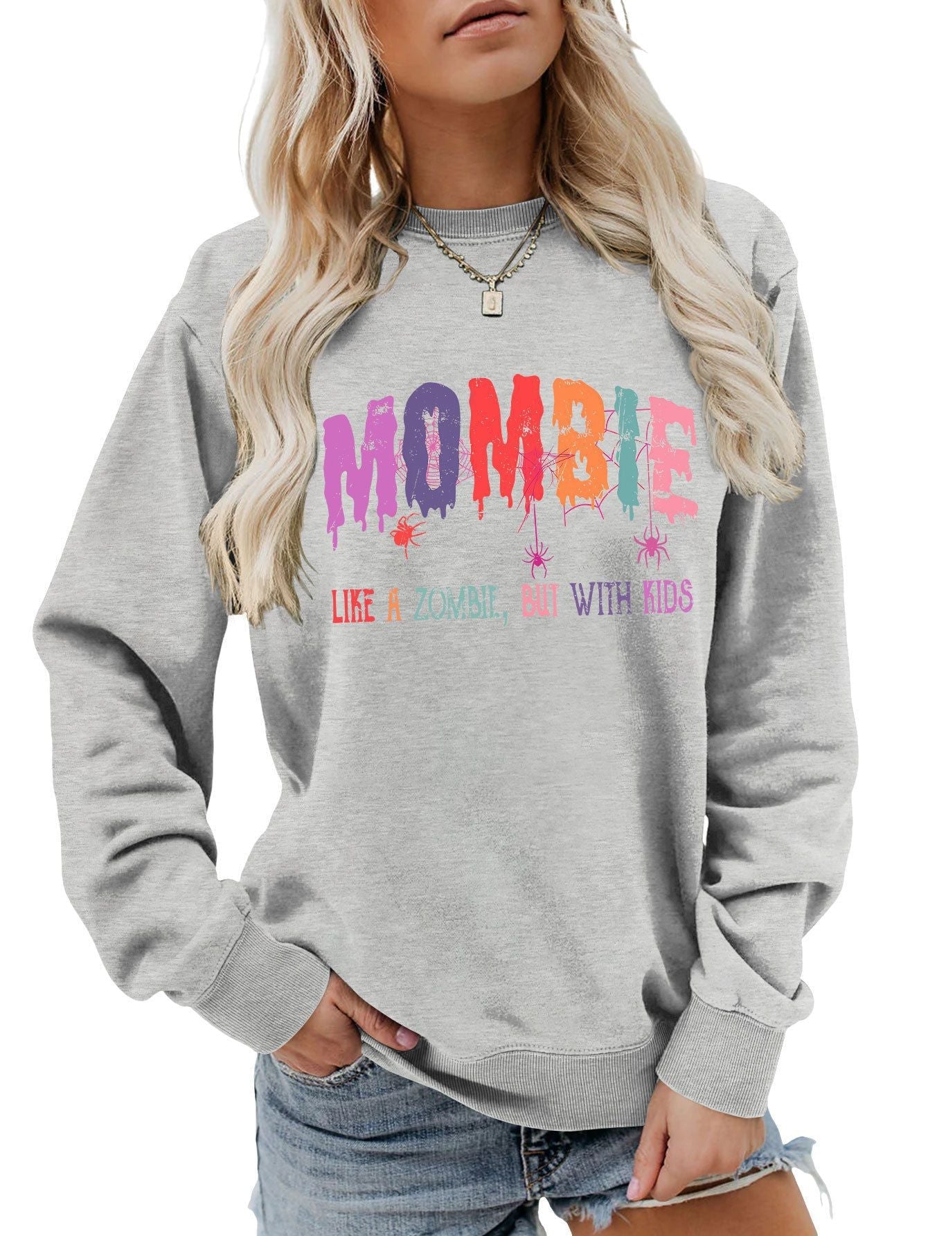 Damen Sweatshirt Zombie Motiv Eveloria