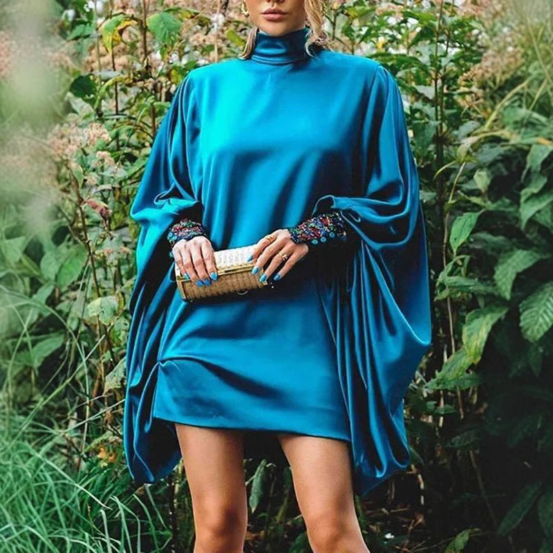 Damen Etuikleid Oversized-Schnitt Dekorative Ärmel