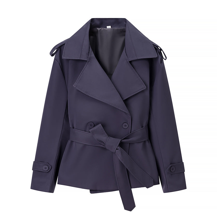 Damen Trenchcoatjacke Gürtel Eveloria Elegantes Design