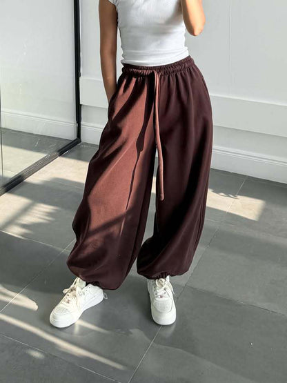 Damen Wohlfühlhose Weiter Schnitt Elastischer Bund