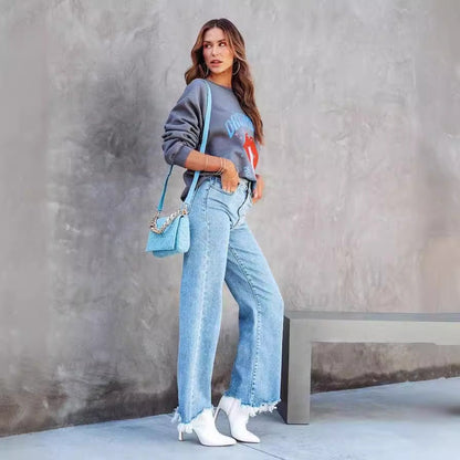Damen Oversized Sweatshirt Grafikdesign