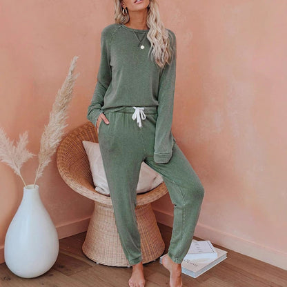 Damen Lounge-Set Oversized-Pullover und Hose Bequem Grau Eveloria - Eveloria