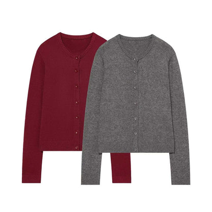 Damen Klassische Strickjacke Knopfverschluss Eveloria