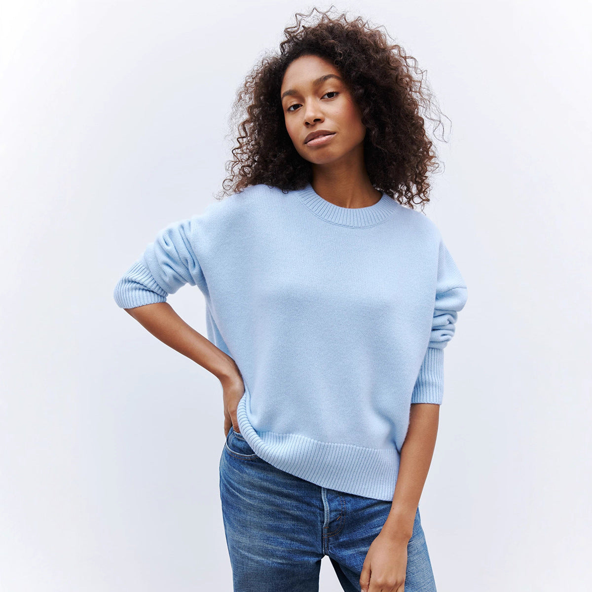 Damen Strickpullover Komfortabel Lässig Eveloria