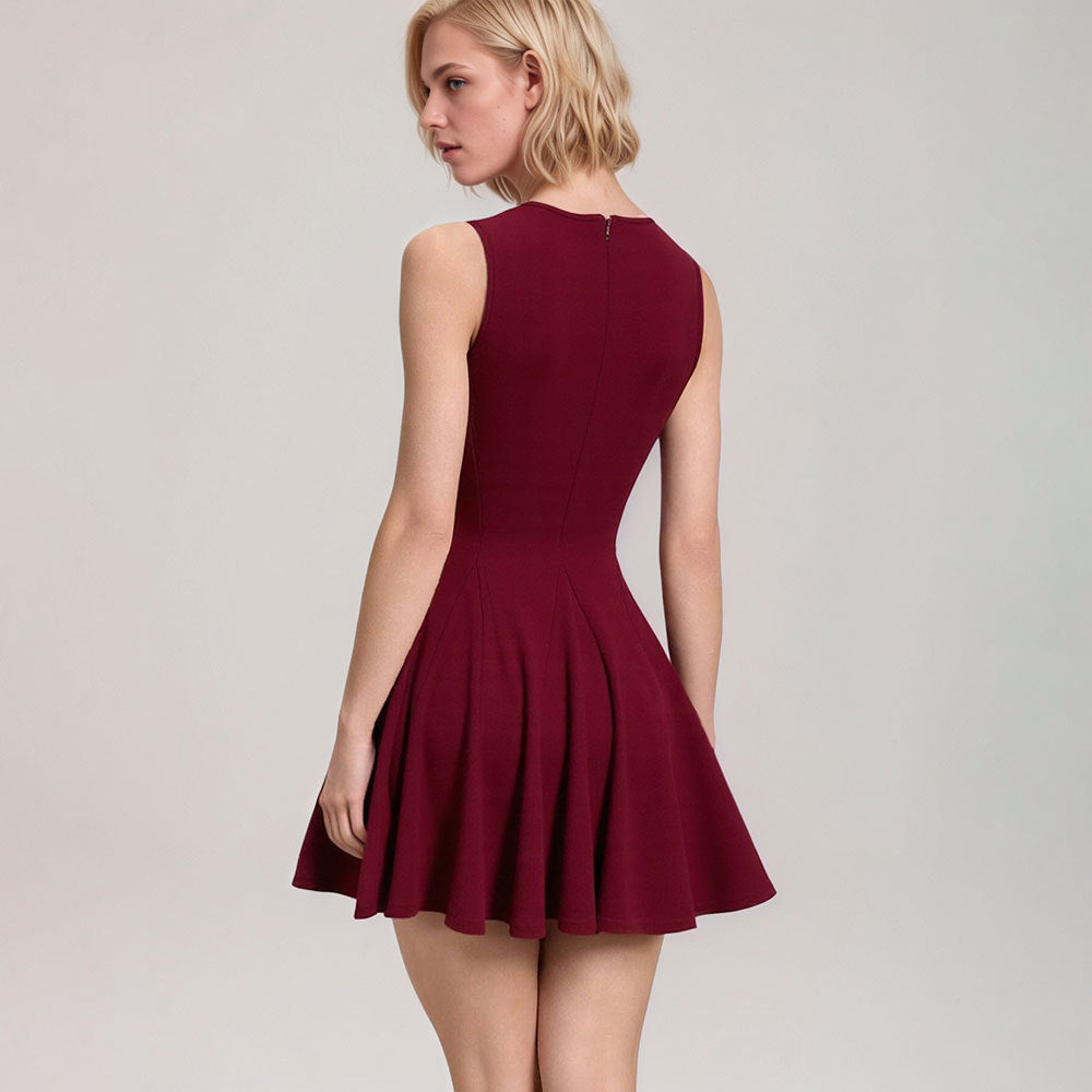 Damen Minikleid Tiefes Dekolleté Bindeband