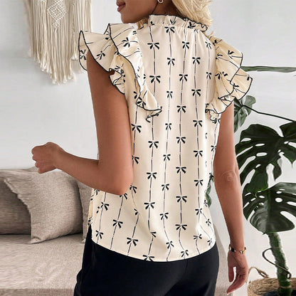 Damen Bluse Rüschendetails Floralmuster Eveloria