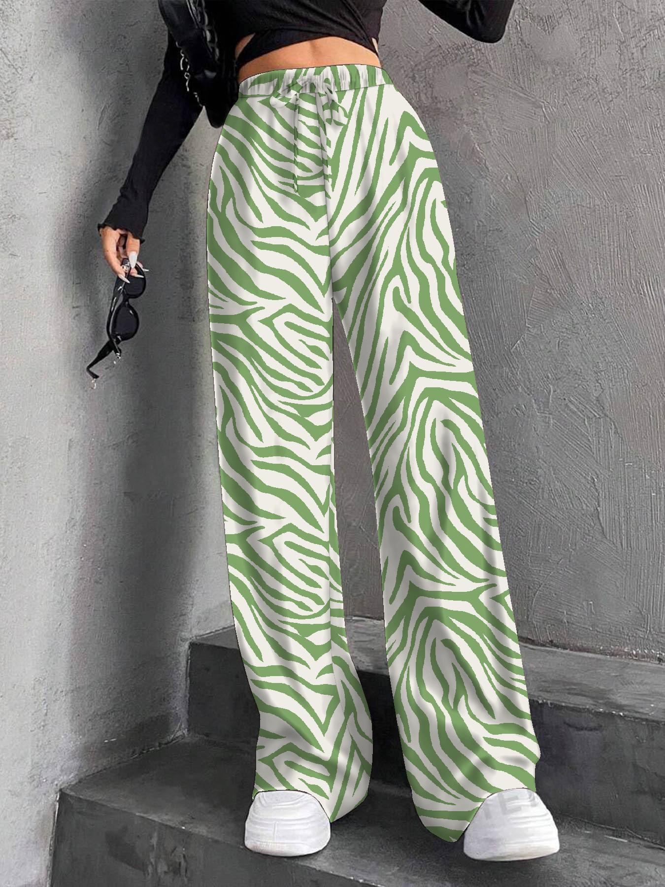 Damen Plissee-Hose Weit mit elastischem Bund und Taschen
