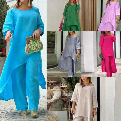 Damen Kaftan Zweiteiler Asymmetrisch Luftig Eveloria - Eveloria