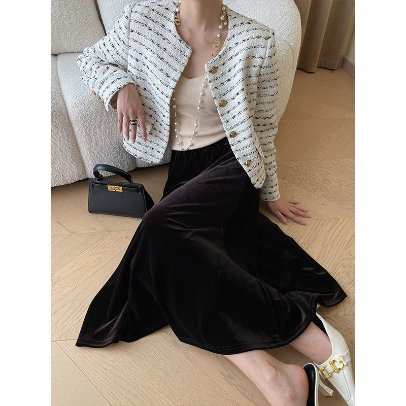 Damen Bouclé-Jacke mit Knöpfen Eveloria