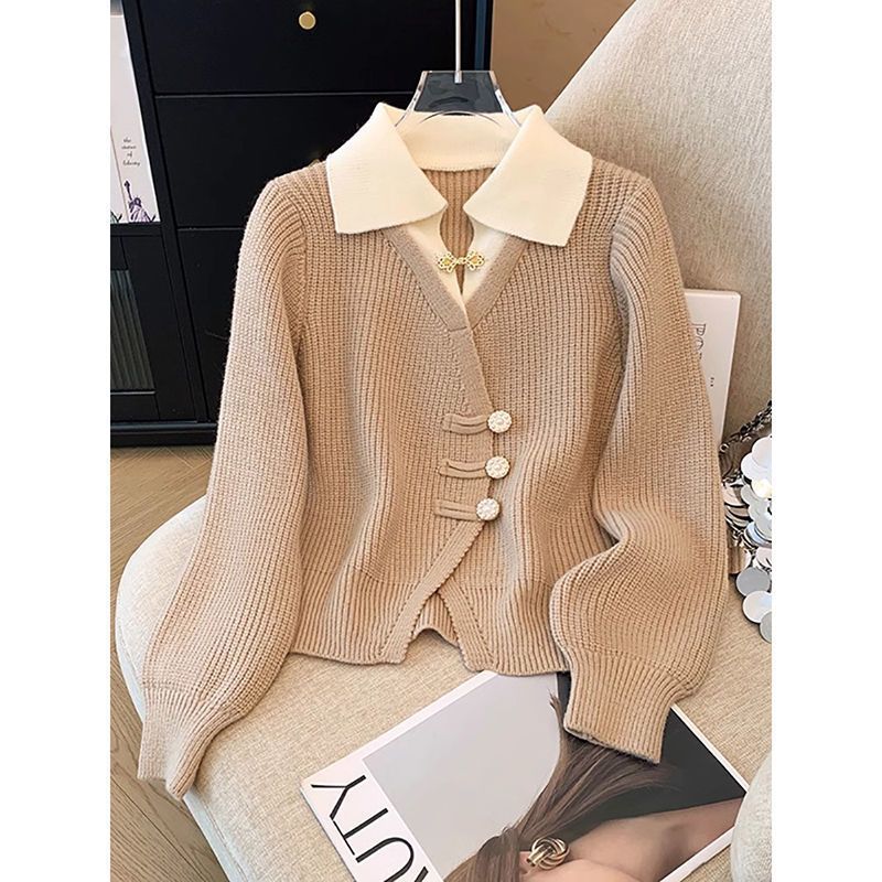 Damen Strickjacke Dekorative Knöpfe Eveloria - Eveloria