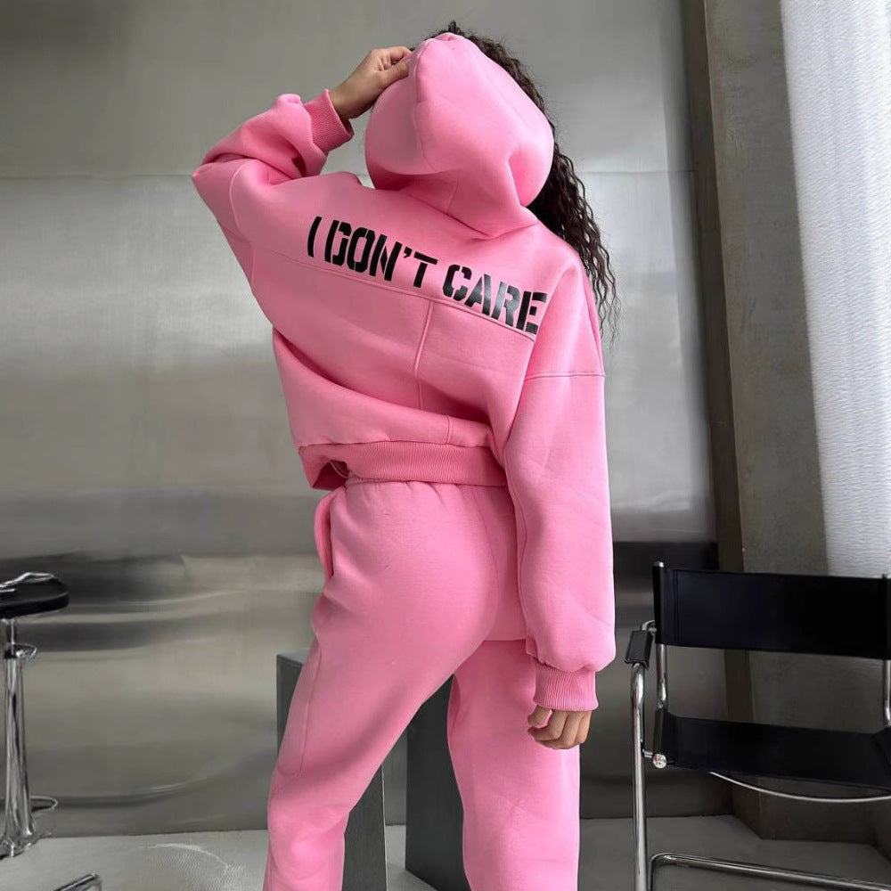 Damen Hoodie Sportlich mit Schriftzug Eveloria