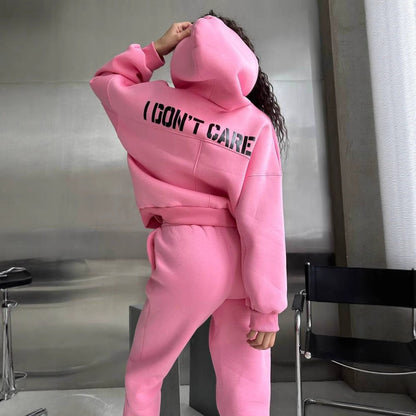 Damen Hoodie Sportlich mit Schriftzug Eveloria
