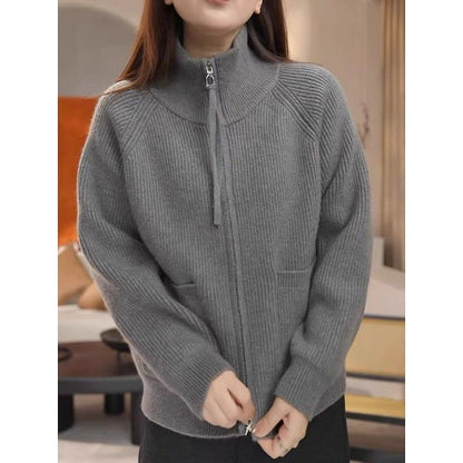 Damen Pullover Lässig Strukturiertes Rippenmuster Eveloria
