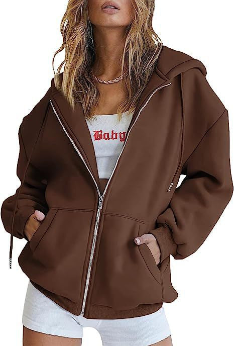 Damen Oversized Kapuzenjacke mit Taschen Eveloria