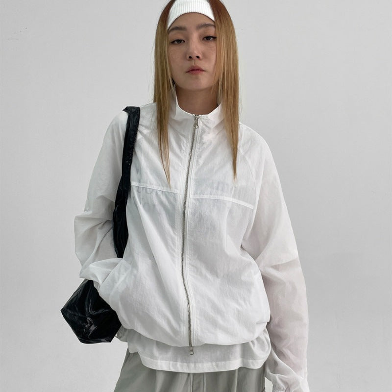 Damen Leichtwindjacke Hochkragen Eveloria