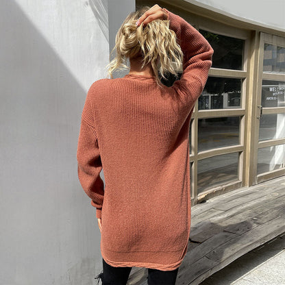 Damen Strickcardigan Lässig Offener Schnitt Mit Taschen Beige