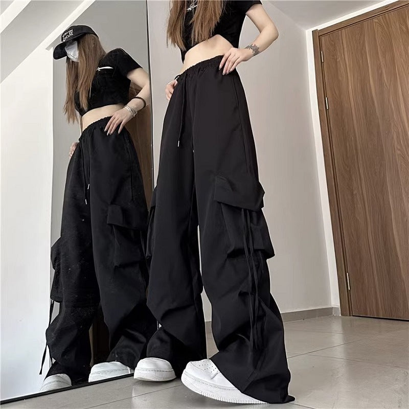Damen Cargo-Hose Urban Stil Elastischer Bund