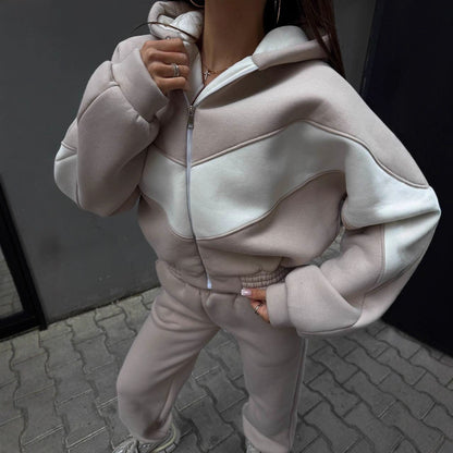 Damen Sportset Kapuzenpullover Jogginghose Eveloria