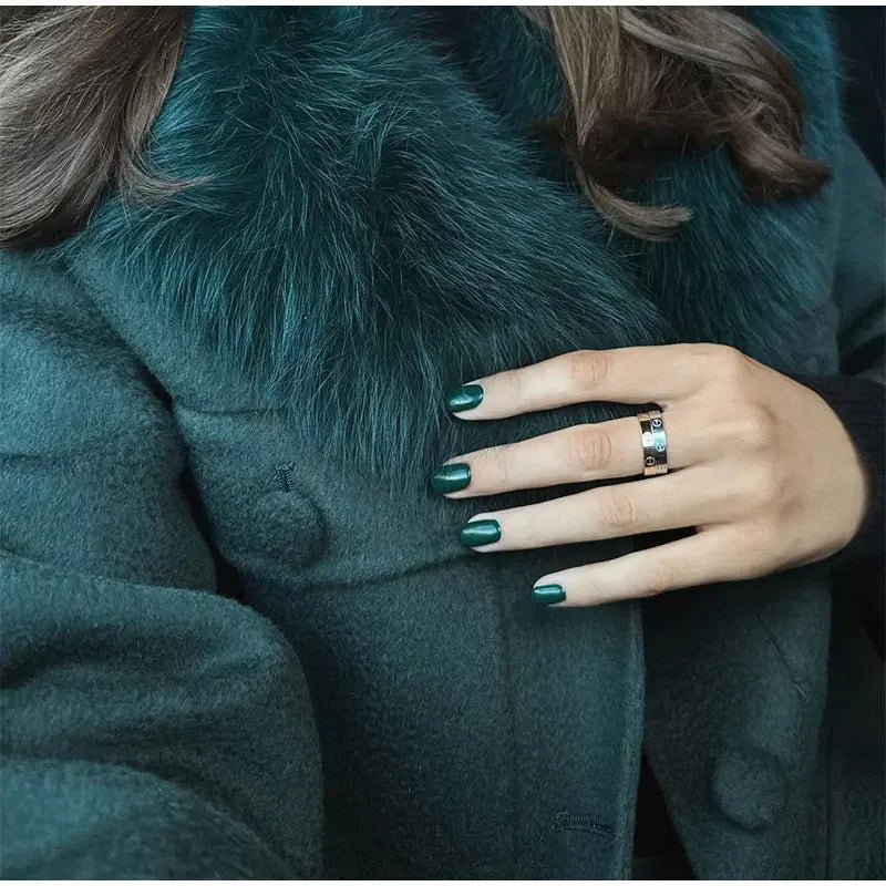 Damen Winterjacke Abnehmbarer Kunstfellkragen Eveloria