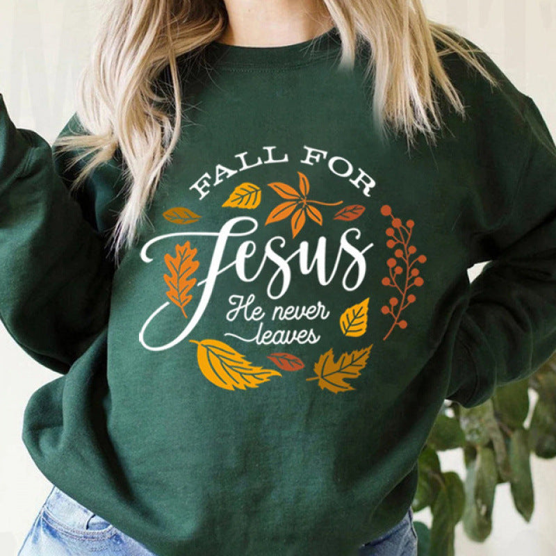 Damen Sweatshirt Weiches Innenfutter Botanisches Herbstmotiv Eveloria