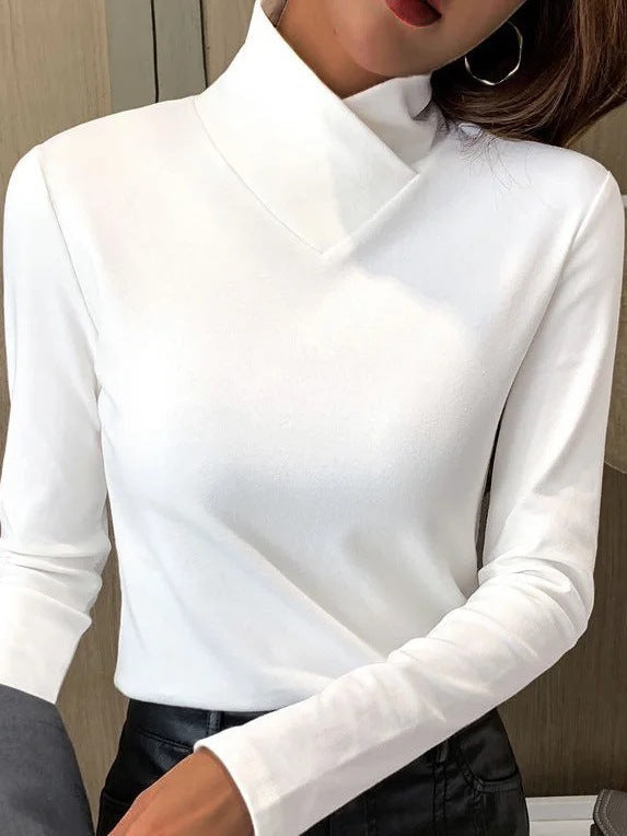 Eveloria Damen Rollkragenpullover Elegantes Design Hocher Kragen