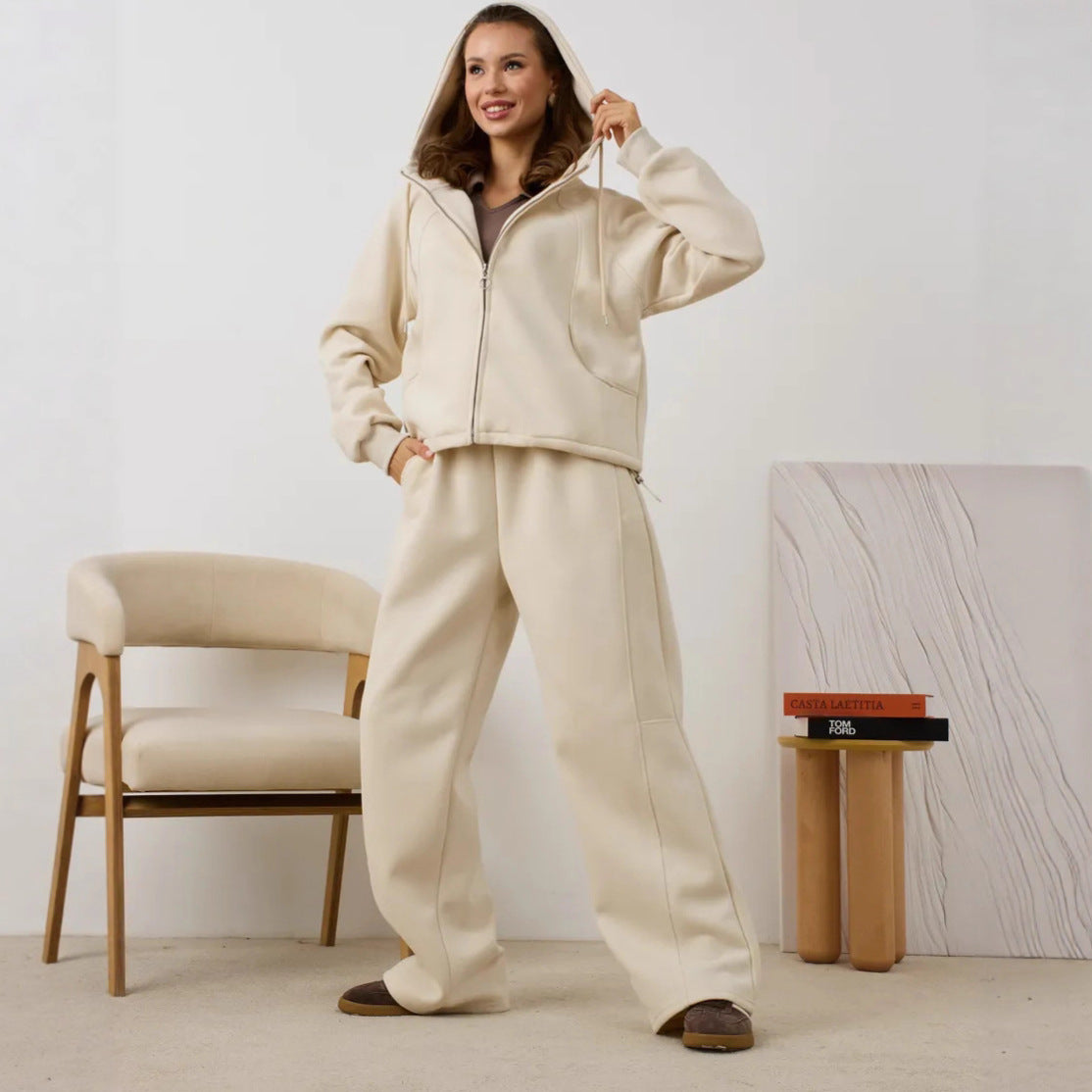 Damen Sweatanzug Kapuzenpullover Elastisch Bequem
