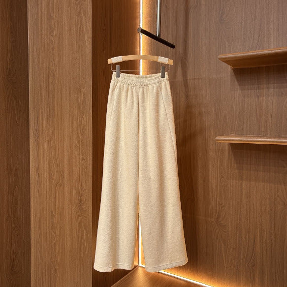 Damen Weite Stoffhose Elastischer Bund Eveloria