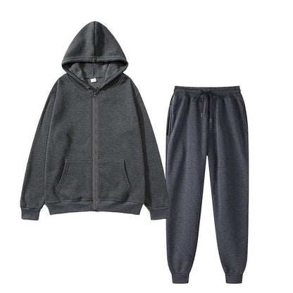 Damen Kapuzenpullover Set Bequem Reißverschluss Eveloria