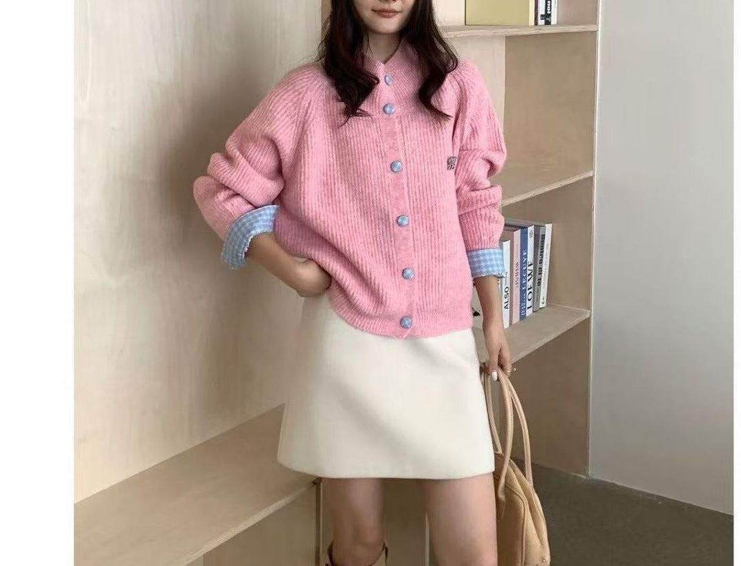 Damen Strickjacke Edle Knöpfe Eveloria