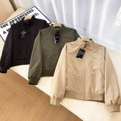 Damen Übergangsjacke Hochkragen Praktische Taschen Eveloria