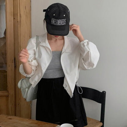 Damen Leichte Cropped Übergangsjacke