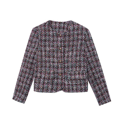 Eveloria Damen Boucle-Jacke Strukturiert Symbolknöpfe