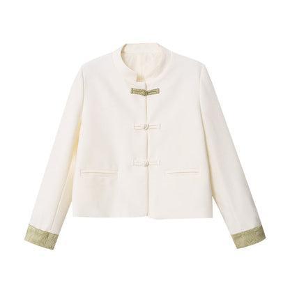 Eveloria Damen Kurzjacke Dekorative Knöpfe