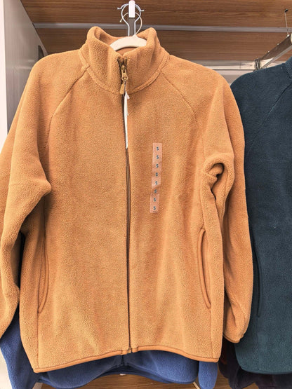 Damen Fleecejacke Hochkragen Seitentaschen Eveloria